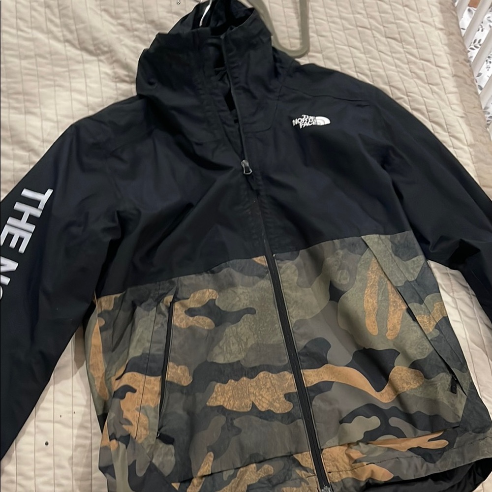 The North Face Men's Black and Camouflage Jacket